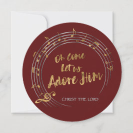 Cartão De Festividades VAMOS ADICIONÁ-LO, Hino de Natal Personalizado