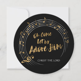 Cartão De Festividades VAMOS ADICIONÁ-LO, Hino de Natal Personalizado