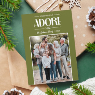 Cartão De Festividades Vamos Adorá-Lo Foto Cristã SAGE