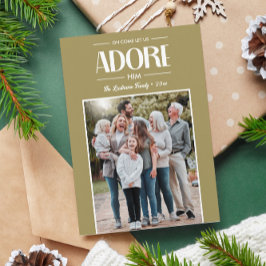 Cartão De Festividades Vamos Adorá-Lo Foto Cristã TAN