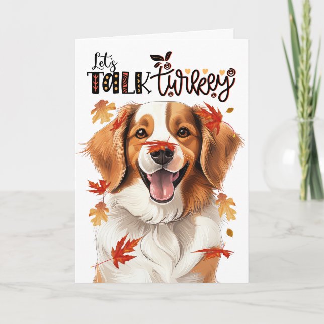 Cartão De Festividades Vamos de Cachorro Kooikerhondje de Ação de Graças  (Frente)
