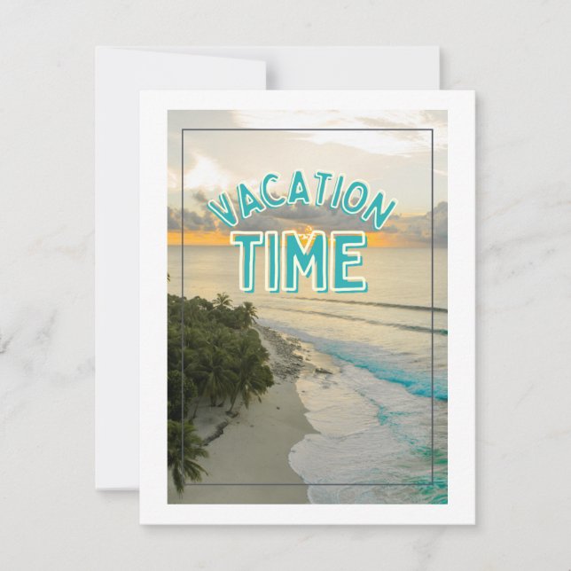 Cartão De Festividades Vamos de férias (Frente)