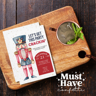 Cartão De Festividades Vamos de Noz-de-Natal Traga esta festa