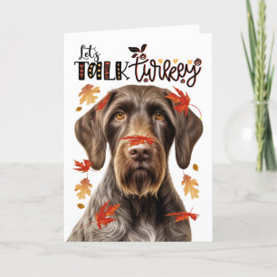 Cartão De Festividades Vamos de Ponteiro de Wirehair de Ação de Graças na