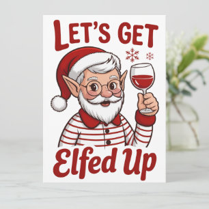 Cartão De Festividades Vamos nos Enfeitar com Humor de Elfo de Natal Sarc