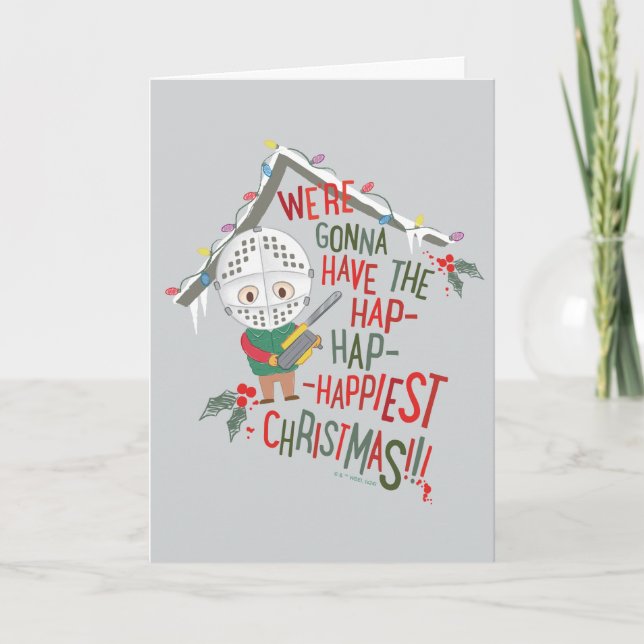 Cartão De Festividades Vamos Ter O Natal Mais Feliz-Feliz-Feliz (Frente)