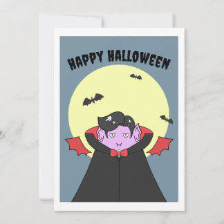 Cartão De Festividades Vampiro Cute Spooky