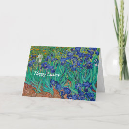 Cartão De Festividades Van Gogh Irrises Floral Pintura Páscoa