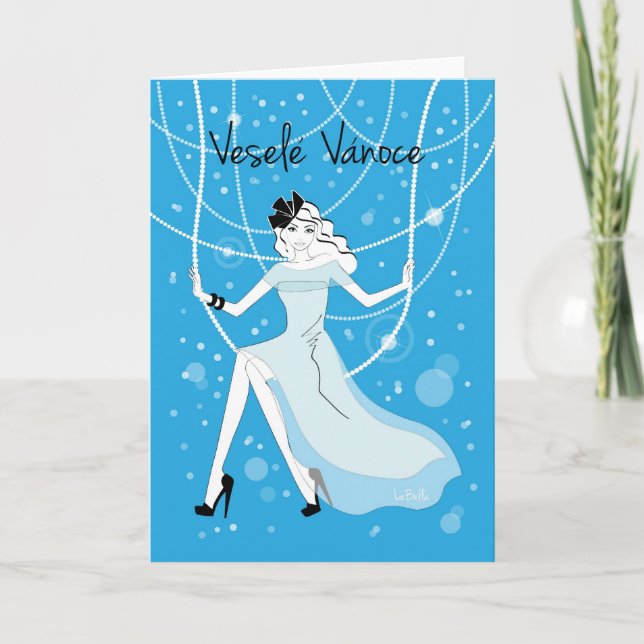 Cartão De Festividades Vánoční pohled (Frente)