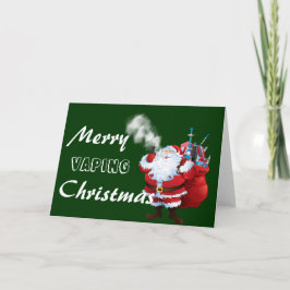 Cartão De Festividades VAPE | Feliz Vaping Papais noeis Natal