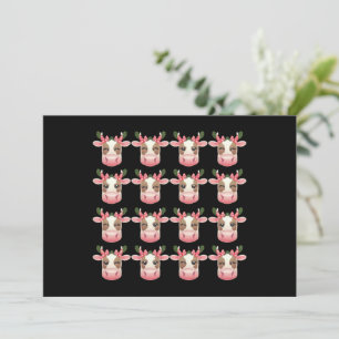 Cartão De Festividades Vaqueira de Natal Sedutora Highland Cow Natal West