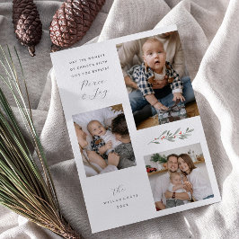 Cartão De Festividades Várias Fotografias de Natal Religioso Moderno