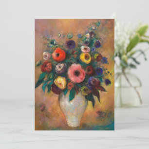 Cartão De Festividades Vase of Flowers, 1928 por Odilon Redon
