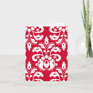 Cartão De Festividades Vazio elegante de Natal vermelho e branco