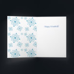 Cartão De Festividades Vazio Hanukkah de 5" X 7"<br><div class="desc">Cartão Hanukkah azul e branco - vazio - 5" X 7". Transfira este design para qualquer produto que quiser.</div>