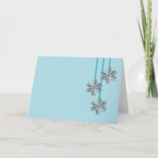 Cartão De Festividades Vazio Natal Feriado de Silver Snowflakes