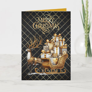 Cartão De Festividades Veado e a habilidade com presentes de Natal