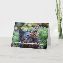 Cartão De Festividades Vegan Natal