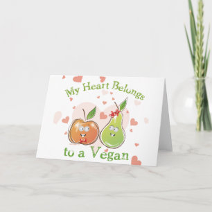 Cartão De Festividades Vegan Valentines Day