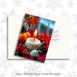 Cartão De Festividades Vela de Natal de Golfe