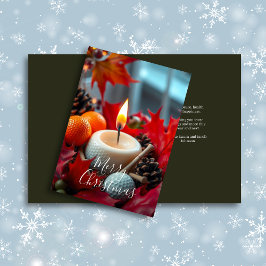 Cartão De Festividades Vela de Natal de Golfe - Olive