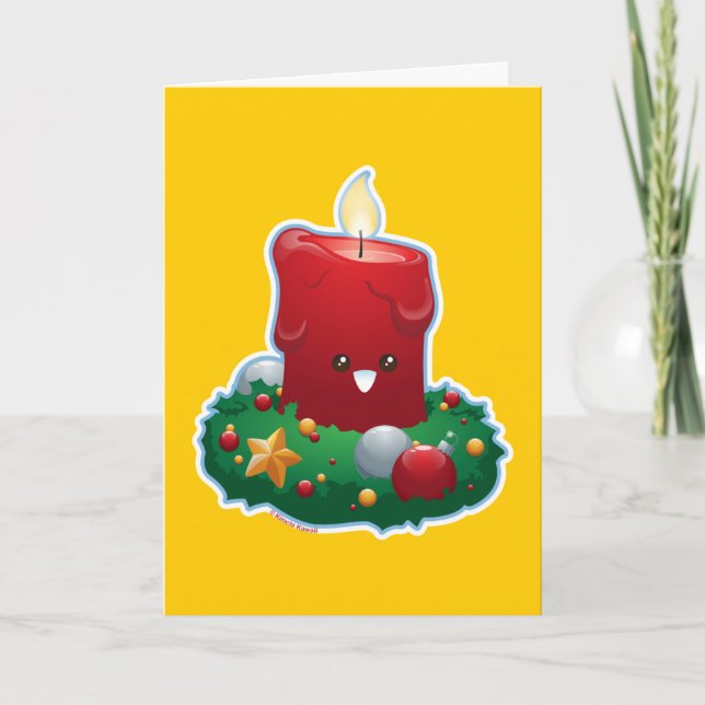 Cartão De Festividades Vela do Natal (Frente)