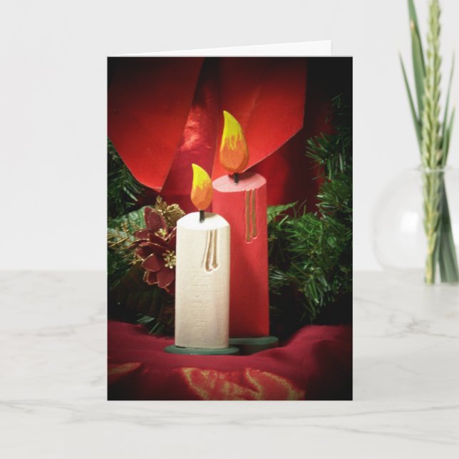 Cartão De Festividades Vela do Natal (Frente)
