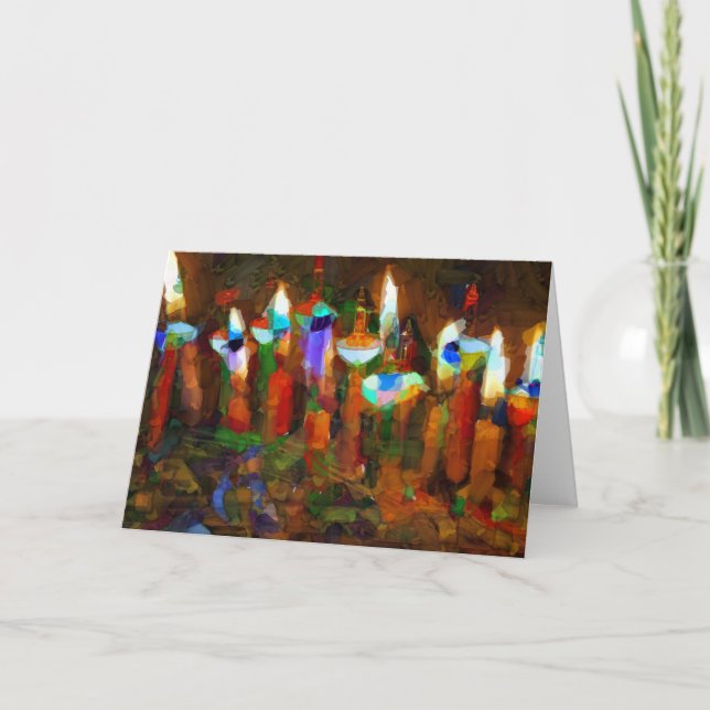 Cartão De Festividades Velas (Frente)