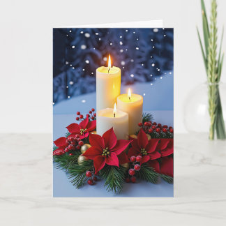 Cartão De Festividades Velas da Paz de Natal