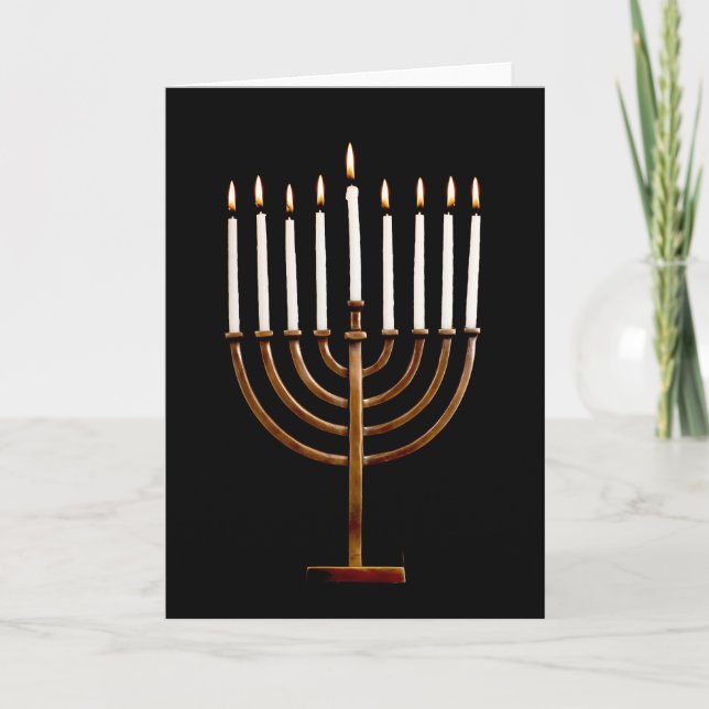 Cartão De Festividades Velas de Hanukkah Chanukah Hanukah Hannukah (Frente)