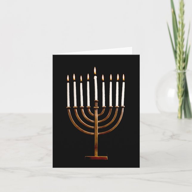 Cartão De Festividades Velas de Hanukkah Chanukah Hanukah Hannukah (Frente)