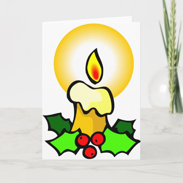 Cartão De Festividades Velas de Natal (Frente)