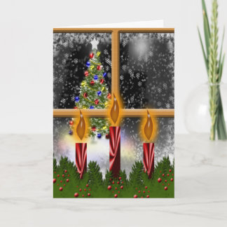 Cartão De Festividades Velas de Natal Férias Feriadas Férias Férias Natal