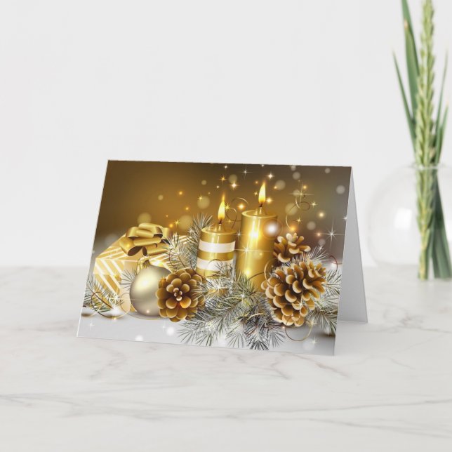 Cartão De Festividades Velas e cones (Frente)