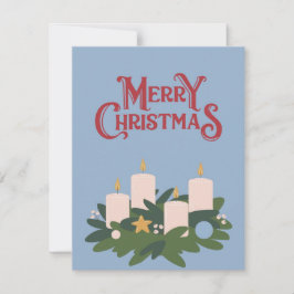 Cartão De Festividades Velas Feliz Natal