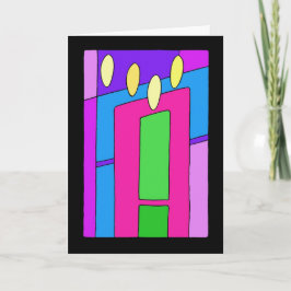 Cartão De Festividades Velas para o Natal