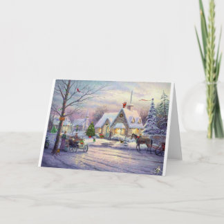 Cartão De Festividades velho-tempo-Natal