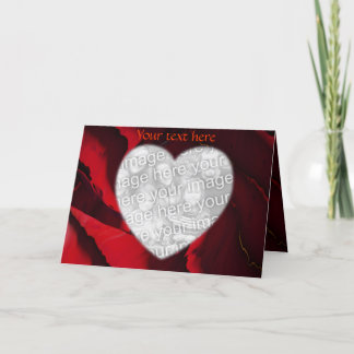 Cartão De Festividades Velvet Heart de um Rosa...