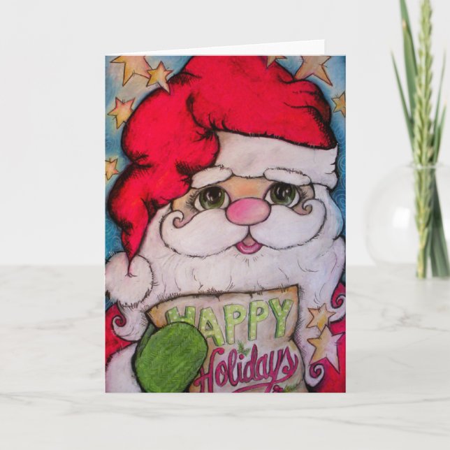 Cartão De Festividades Vem aqui Papai Noel (Frente)