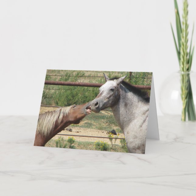 Cartão De Festividades Venha me dar um grande beijo! (Frente)