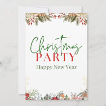 Verde E Vermelho Aquarela Feliz Natal