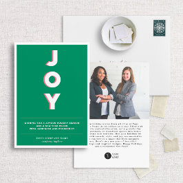 Cartão De Festividades Verde profissional e moderna empresa branca