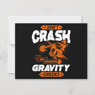 Cartão De Festividades Verificações de Gravidade Aleatórias - Motocross &