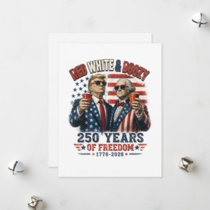 Cartão De Festividades Vermelho Branco Embriagado Trump George Washington