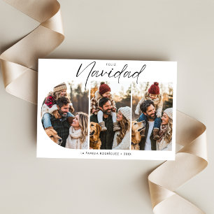 Cartão De Festividades Vermelho de Foto Simples Hispânico Feliz Navidad