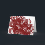 Cartão De Festividades Vermelho de roda da neve<br><div class="desc">Texto interno: Deixais lhe para nevar.</div>
