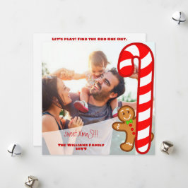 Cartão De Festividades Vermelho doce Natal Biscoito-de-Natal-Rabo-de-Pasc
