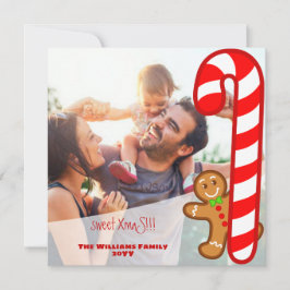 Cartão De Festividades Vermelho doce Natal Biscoito-de-Natal-Rabo-de-Pasc