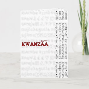 Cartão De Festividades Vermelho feliz moderno de Kwanzaa