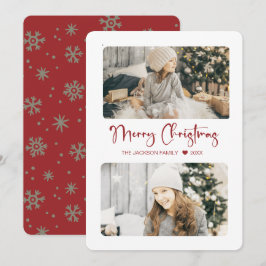 Cartão De Festividades Vermelho Natal Moderno 2 Foto